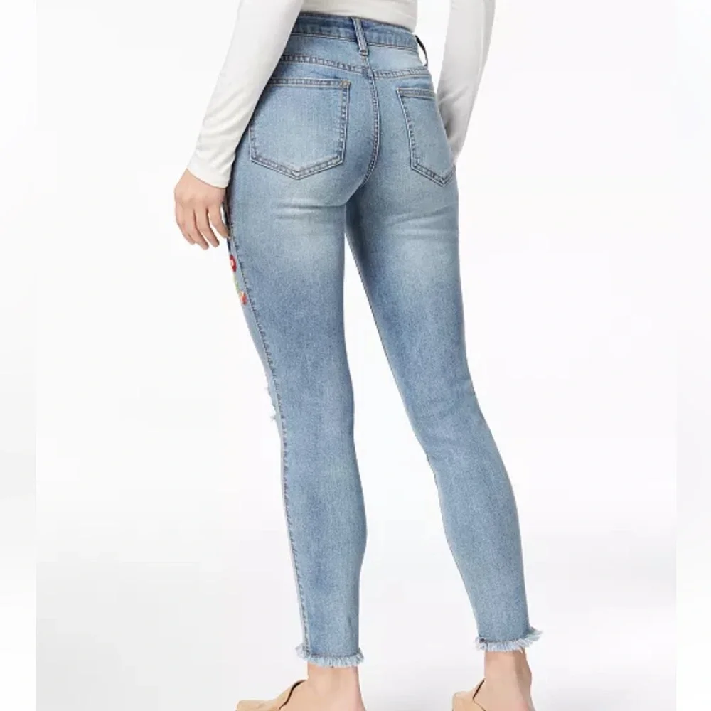 Earl Jeans Embroidered Ankle Skinny Denim Jeans Pant Sz 8 - Picture 3 of 17